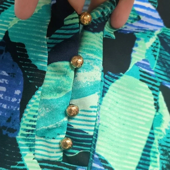 Bundle of 2 Dana Buchman Blue Green And Blue Gray Tunic Tops - Picture 7 of 7